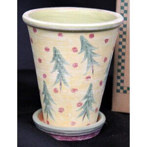 Southern Living Christmas in Provence Flower Plant Pot & Saucer Large #70020
